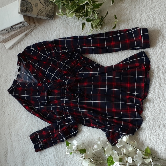 Eden and Olivia Womans Maternity Plaid Top XL - Picture 12 of 12
